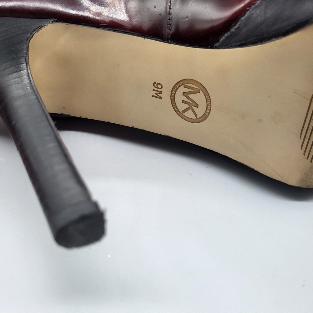 Michael Kors Eboni Bordeaux Mary Janes Platform Pump Sz.9 - Picture 5 of 16